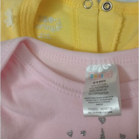 2 NWT Baby Girl One Piece Outfits with Tutus Size 6/9 Months - Picture 6 of 7